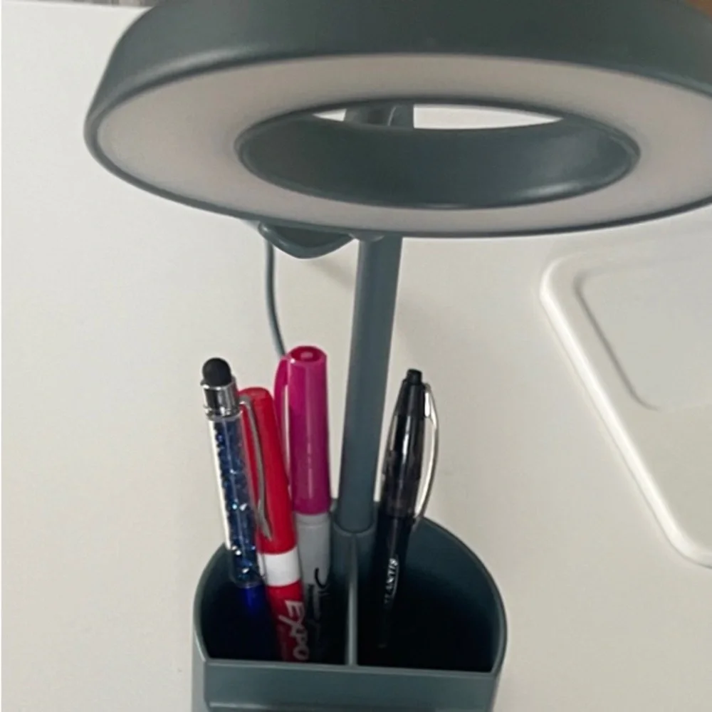 IKEA Gray LED Ring Desk Lamp